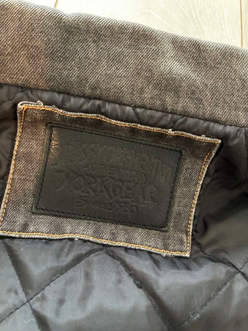 【最終値下げ】STUSSY GEAR デニムレザー　ジャケット