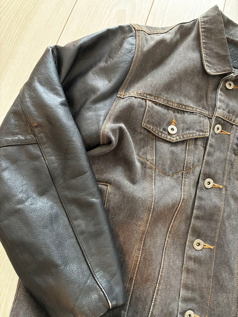 【最終値下げ】STUSSY GEAR デニムレザー　ジャケット