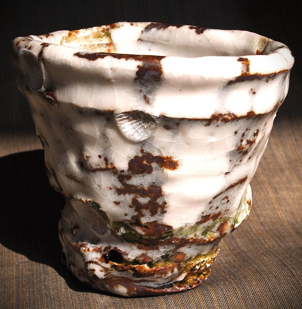 個展作品★村越琢磨【師：梅原武平】志野織部フリーカップA★ビードロ