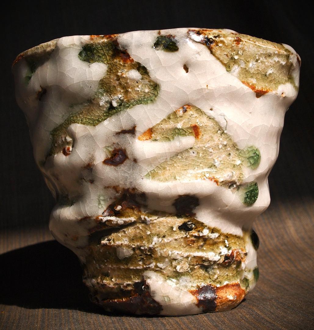 個展作品★村越琢磨【師：梅原武平】志野織部フリーカップA★ビードロ