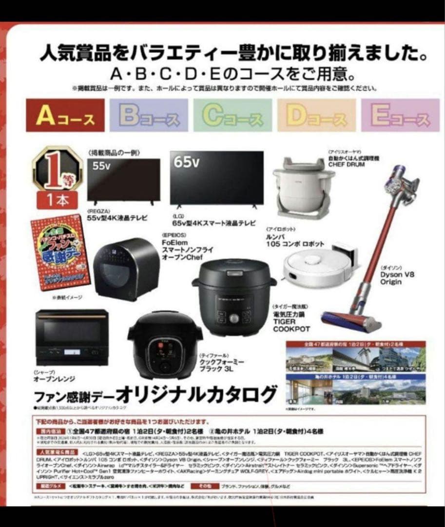 全国パチンコ・パチスロファン感謝デーオリジナルカタログ