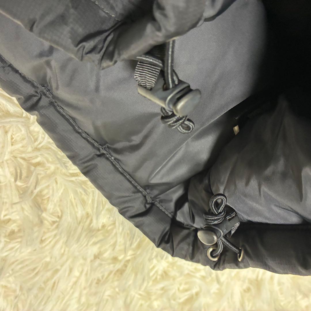 希少 ノースフェイス ヌプシダウンジャケット 1番人気 センターロゴ ブラック