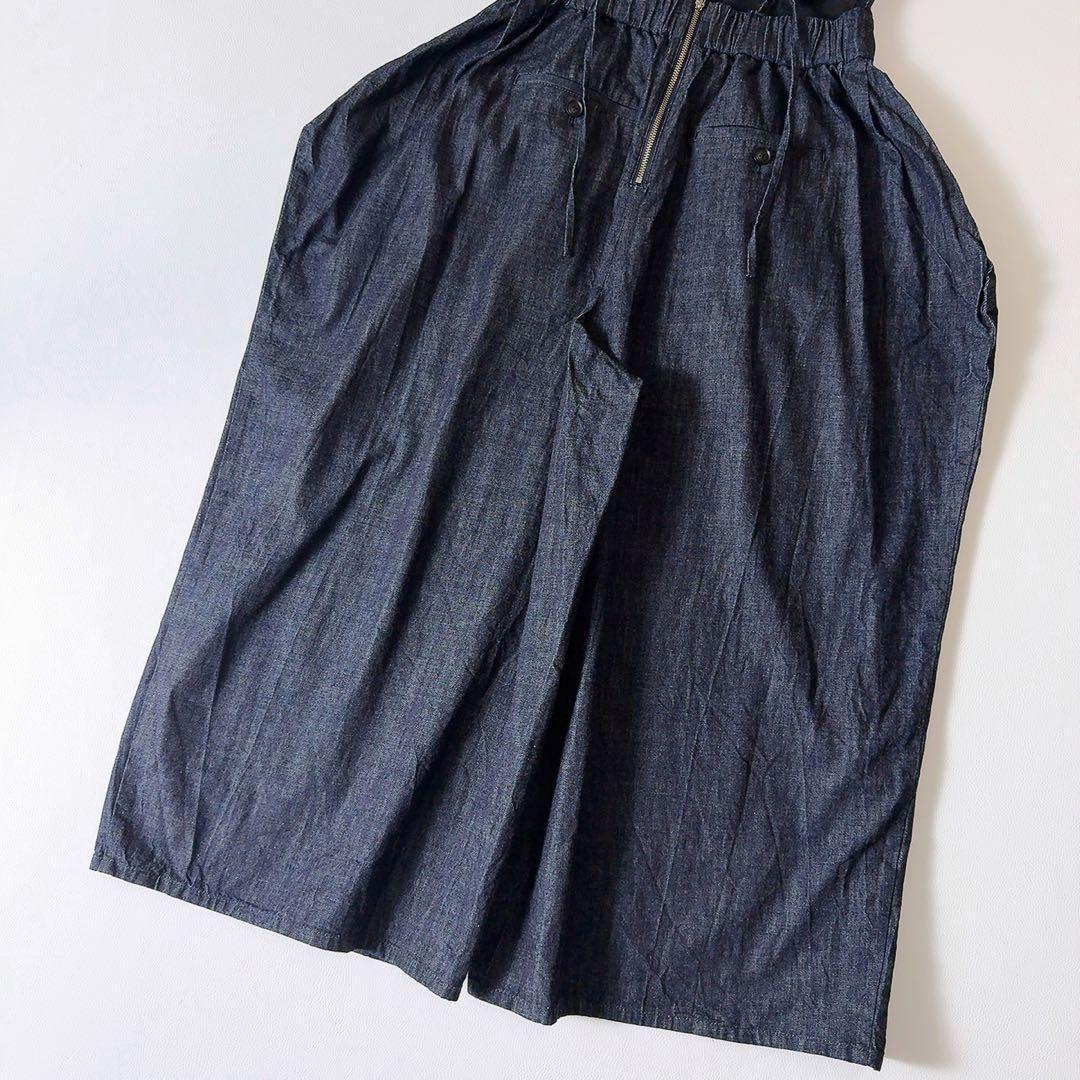 未使用級ꕥイウエンマトフ ドラマ 松本若菜さん着用 デニムビスチェサロペット