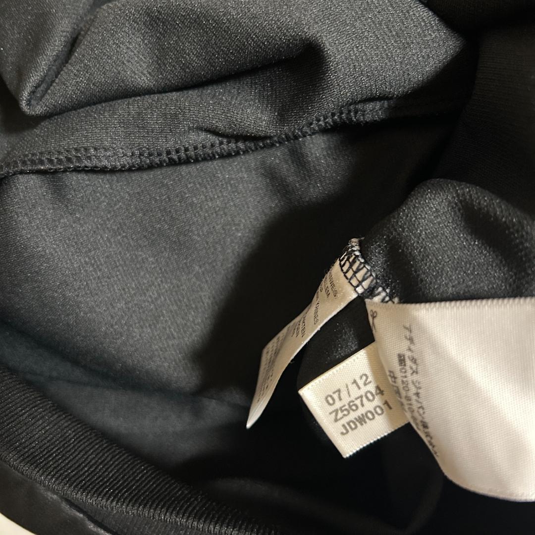 希少 adidas アディダス レザー調 光沢 上下 セットアップ ジャージ L