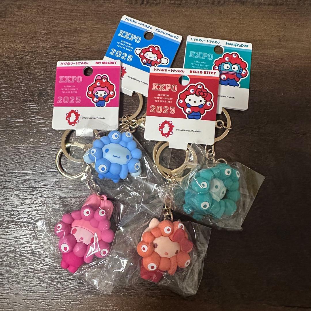 サンリオ　ミャクミャク　推しカラー　ハンギョドン　シナモン　マイメロ　キティ