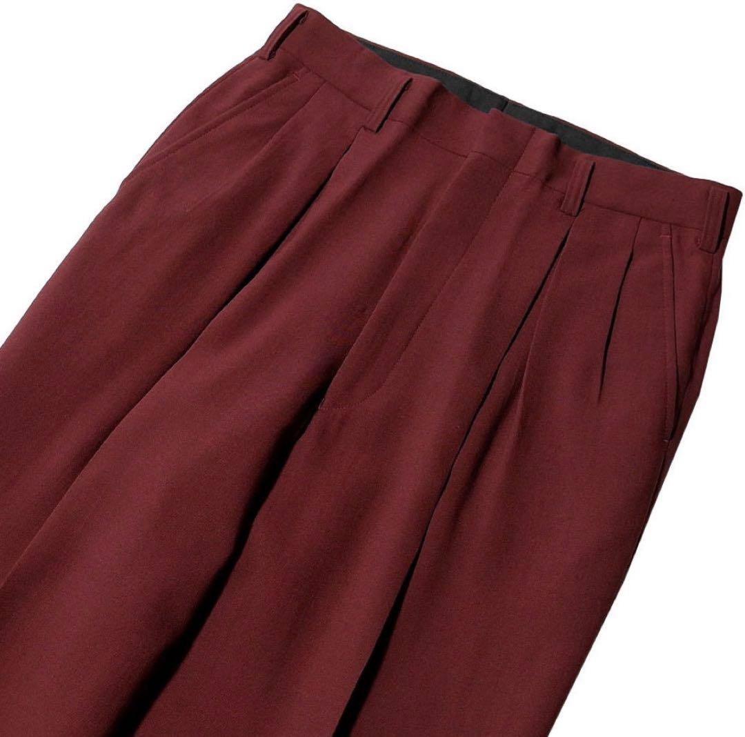 80s-90s VINTAGE バーガンディ スーツ M/M 赤　ダブルスーツ