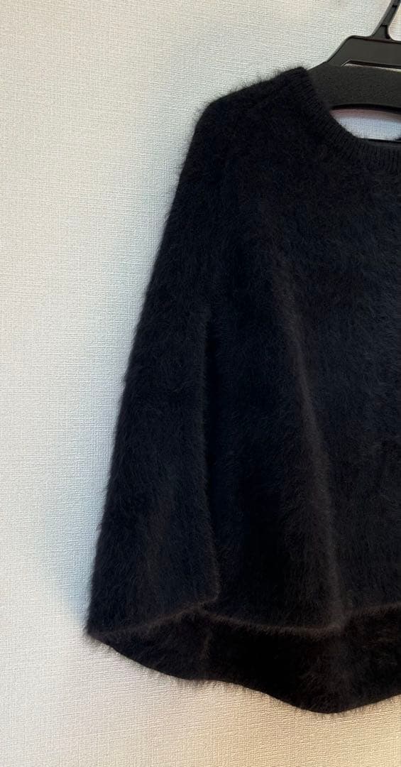 BEARDSLEY ビアズリー　ファーニットポンチョ　ブラック