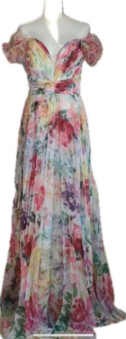みさみさ様Marchesa Notte 花柄オフショルダー ロングドレス2サイズ