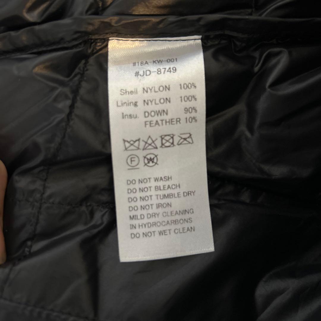 DANTON ダウンベスト ブラック #36 ダウン フェザー