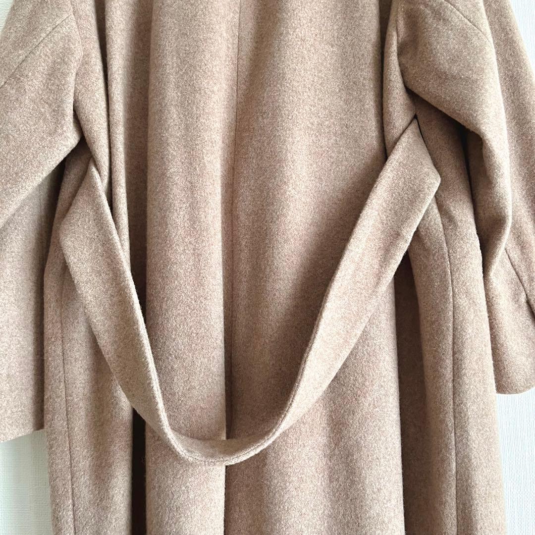 北欧暮らしの道具店　3WAYアレンジ襟のかろやかチェスターコート　ブラウン