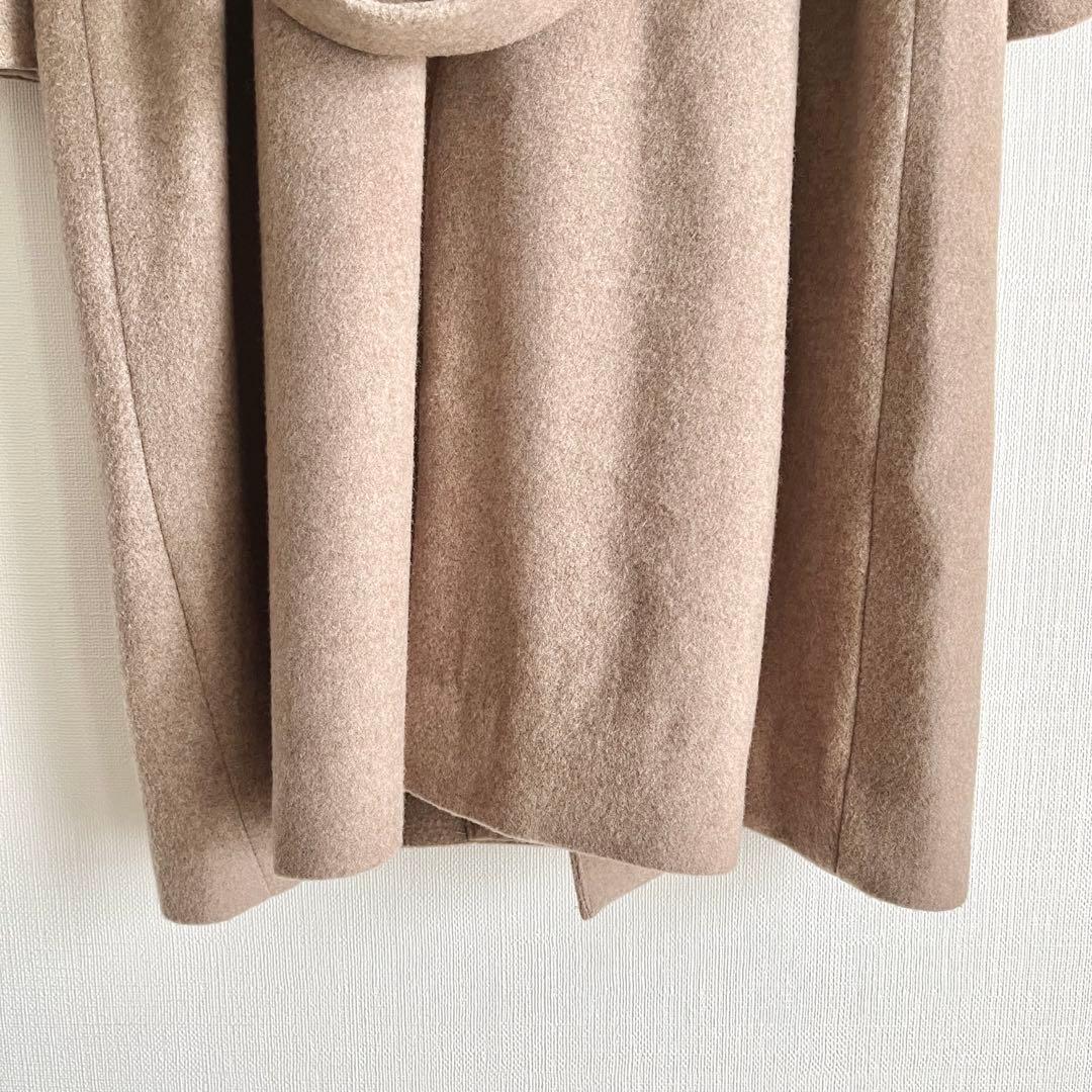 北欧暮らしの道具店　3WAYアレンジ襟のかろやかチェスターコート　ブラウン