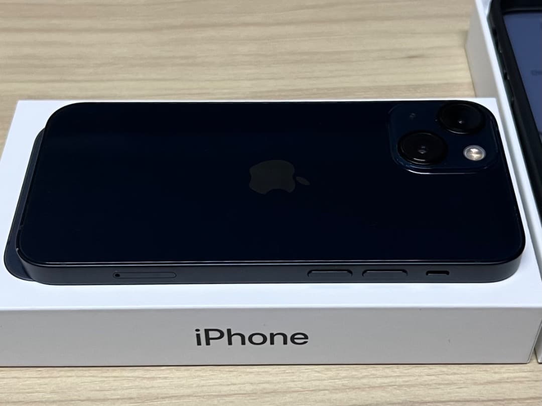 iPhone13miniミッドナイト 美品 バッテリー87% 新品ケース付