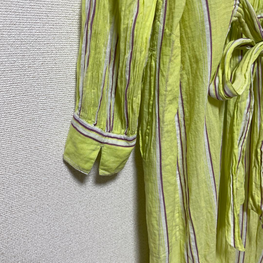 コラボ✨ヌキテパ　ne Quittez pasシャツワンピース　ストライプ