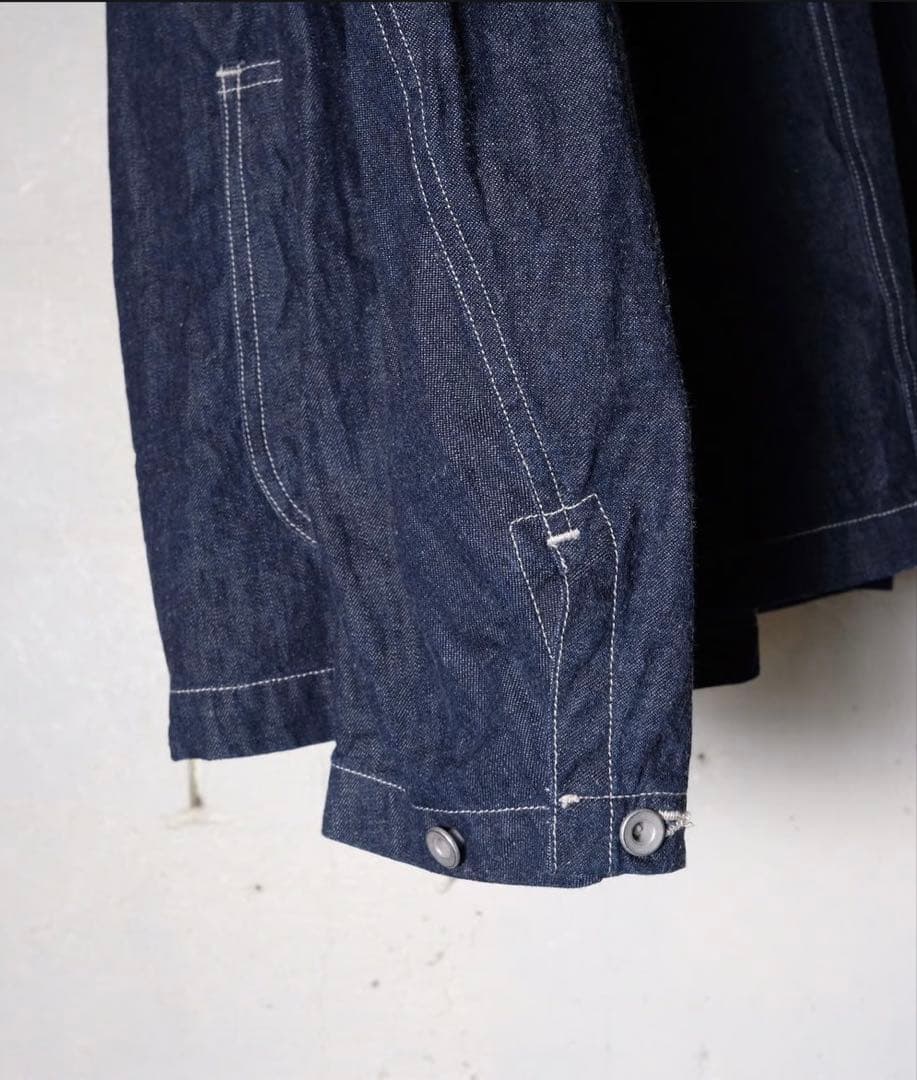 【ORDINARY FITS】ラウンドカラー デニムプルオーバー38