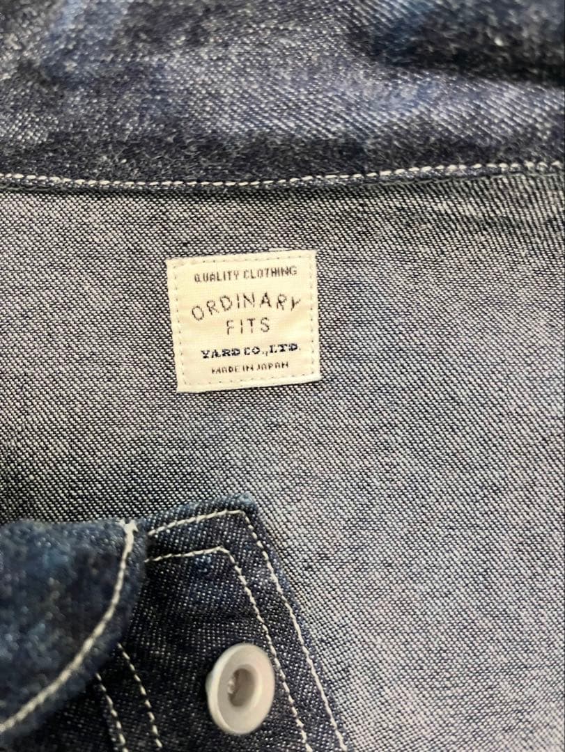 【ORDINARY FITS】ラウンドカラー デニムプルオーバー38