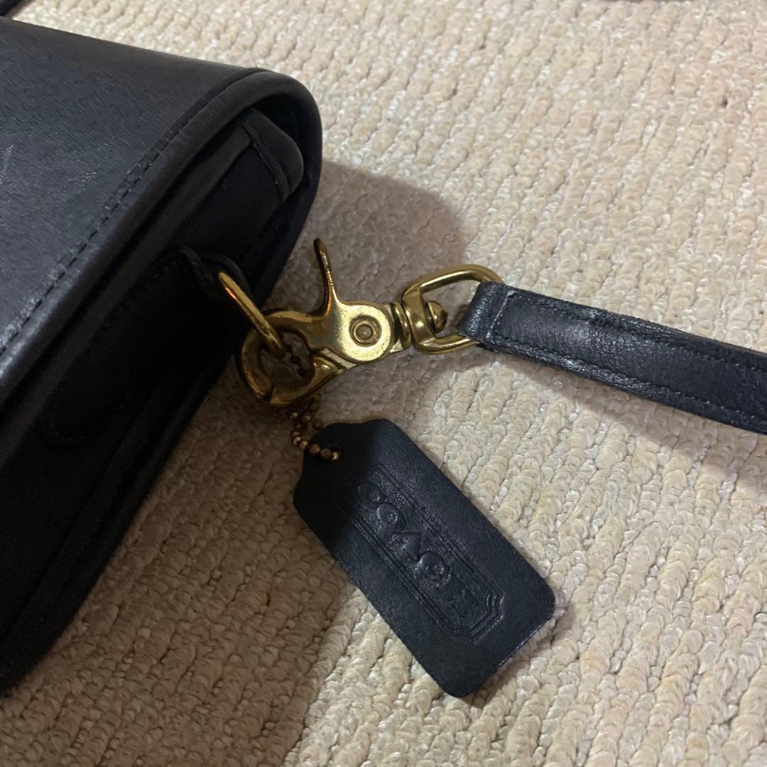 オールドコーチ 220 ショルダーバッグ COACH レザー クロスボディ　黒