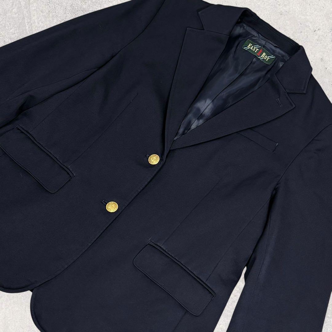 EASTBOY 紺ブレ 13号 XL相当 金ボタン テーラードジャケット 濃紺