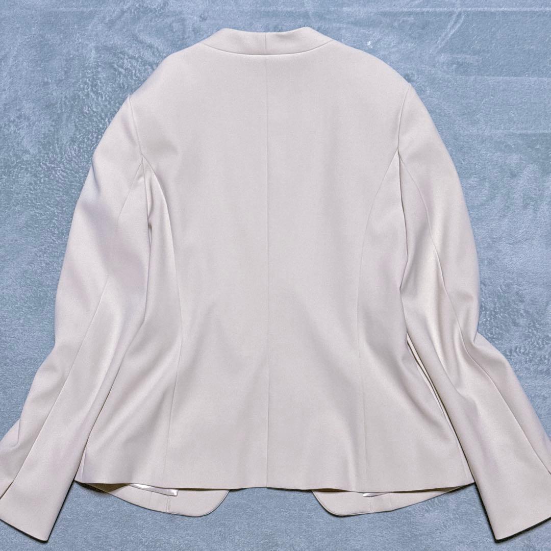 【未使用】INDIVI スーツ ノーカラー スカート 洗濯可能 レディース M