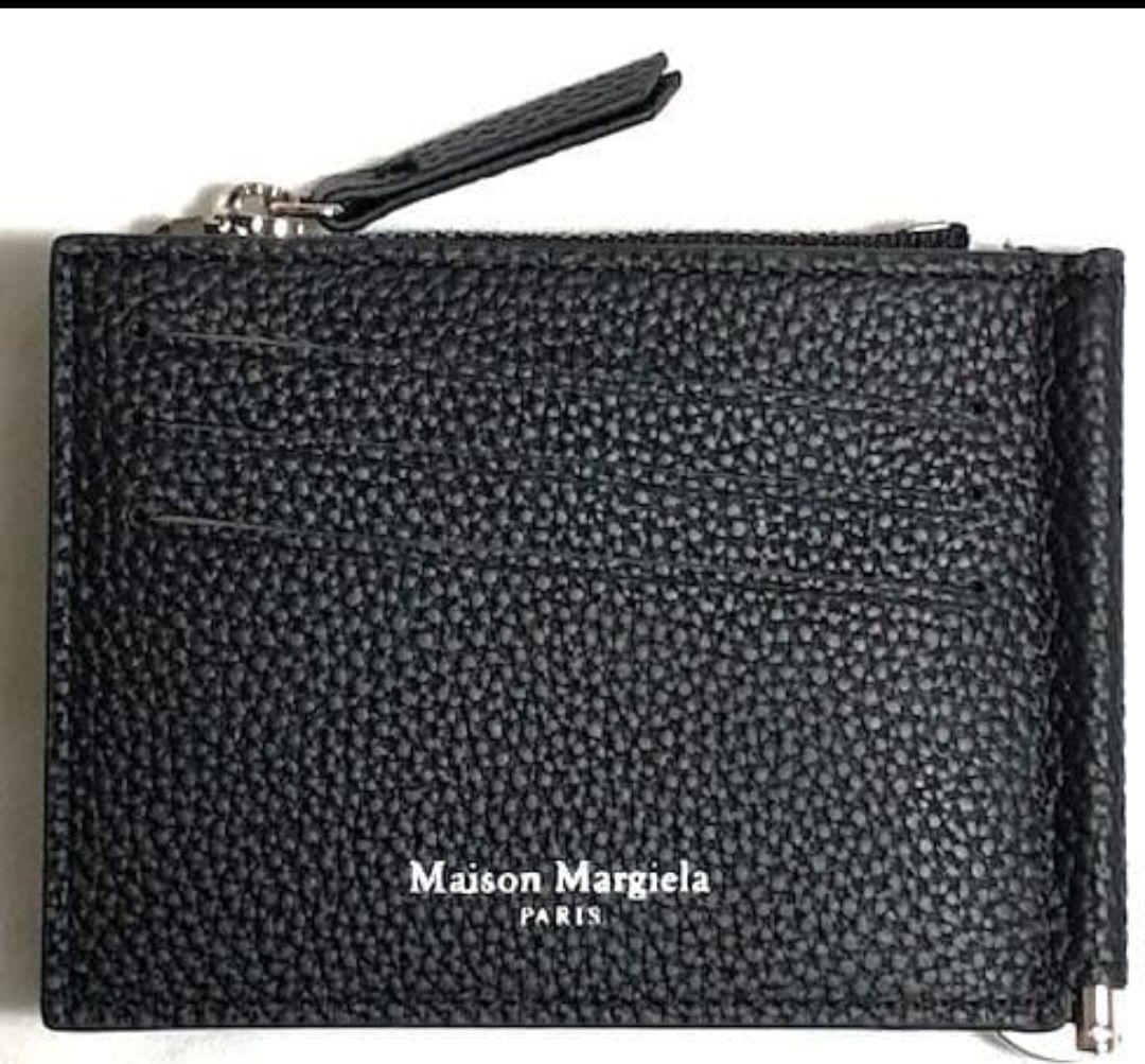 Maison Margiela ブラックレザー二つ折り財布 マネークリップ　新品