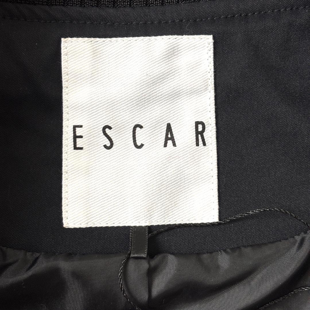 美品✨ ESCAR シャーリングブルゾン F ギャザー ブラックエスカー
