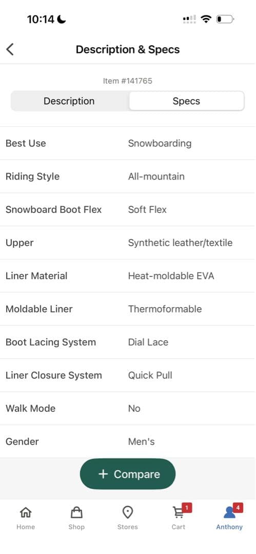 【未使用】Burtonスノーボードブーツ