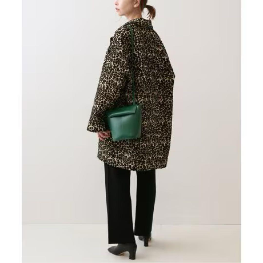 新品 スローブイエナ SLOBE IENAレオパードジャガードコクーンコート