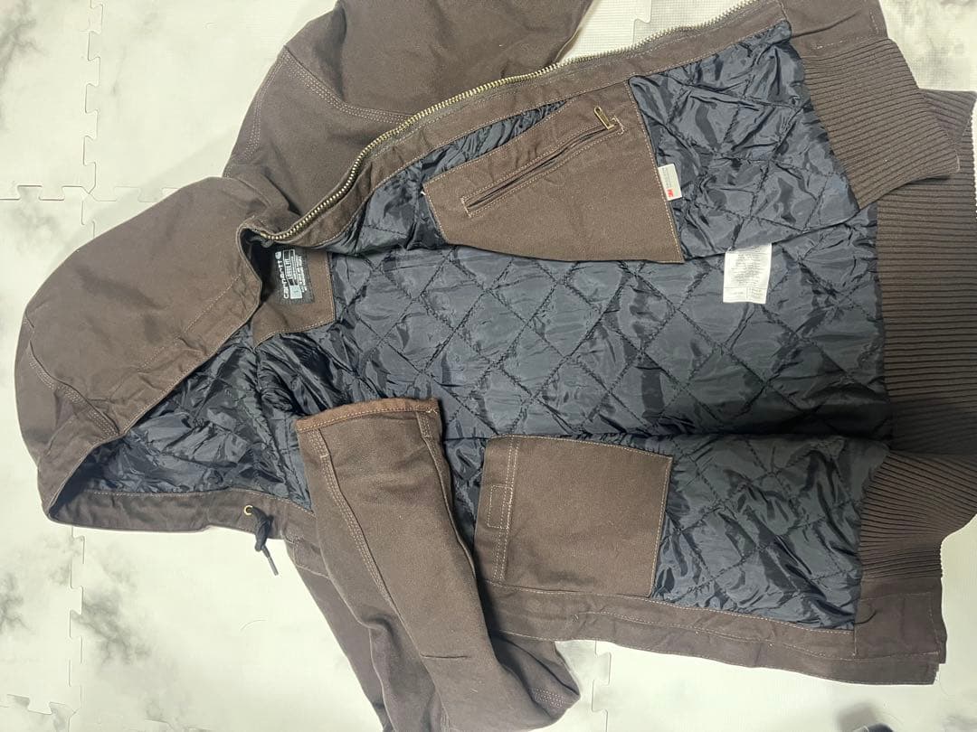 【美品】Carhartt ブラウン ダックジャケット フード付きジャケット S