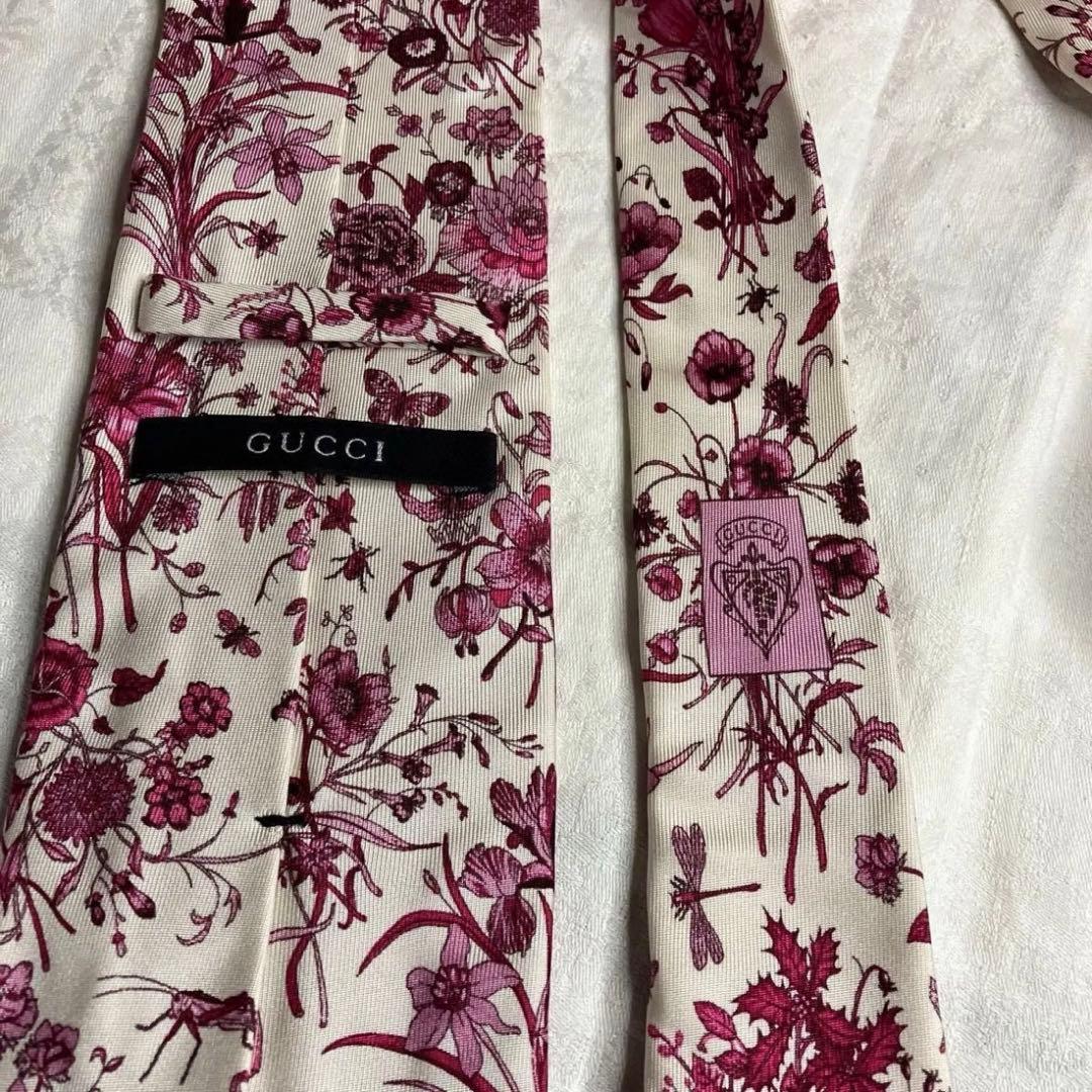 GUCCI グッチ ネクタイ 花柄 フラワーデザイン