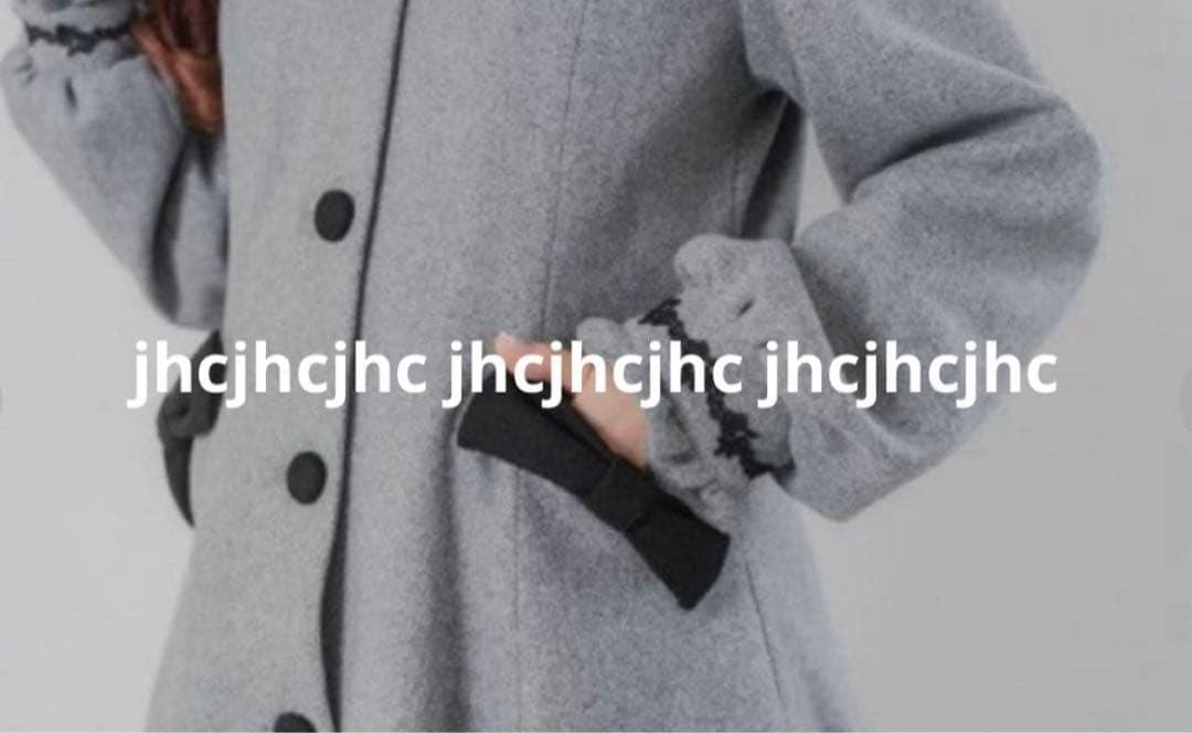 m♡petit 青木美沙子 しまみさ　ロングコート　LL グレー　しまむら