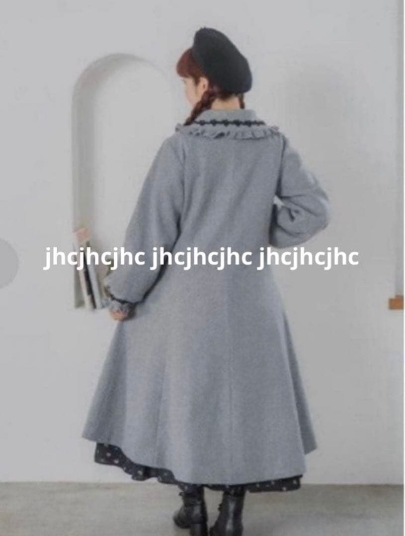 m♡petit 青木美沙子 しまみさ　ロングコート　LL グレー　しまむら