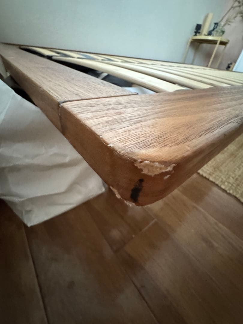 無印良品/木製ベッドフレーム/ウォールナット/セミダブル