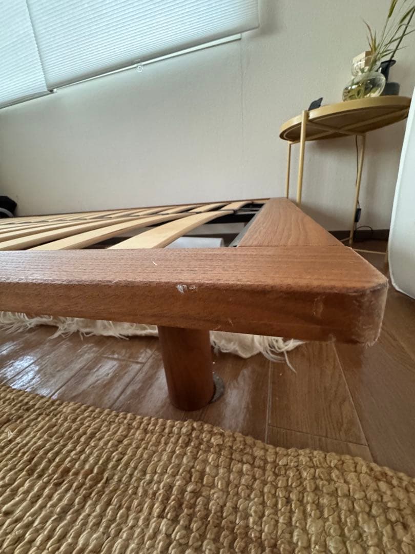 無印良品/木製ベッドフレーム/ウォールナット/セミダブル