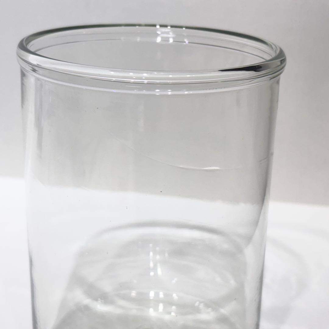 Kumono★新品・未使用品！翁再生硝子工房 白いフタのコクモツポット