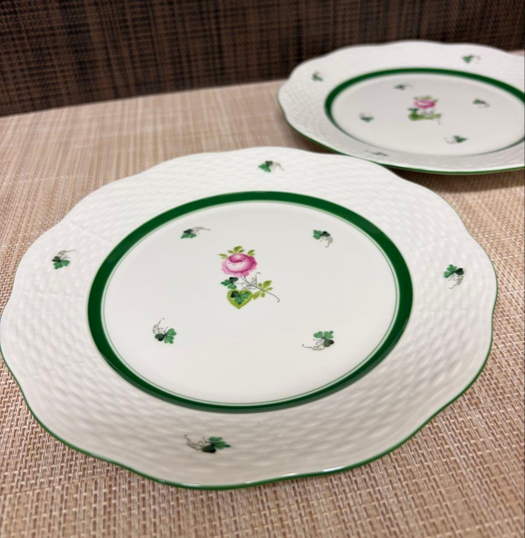HEREND ウィーンの薔薇 プレート 19cm
