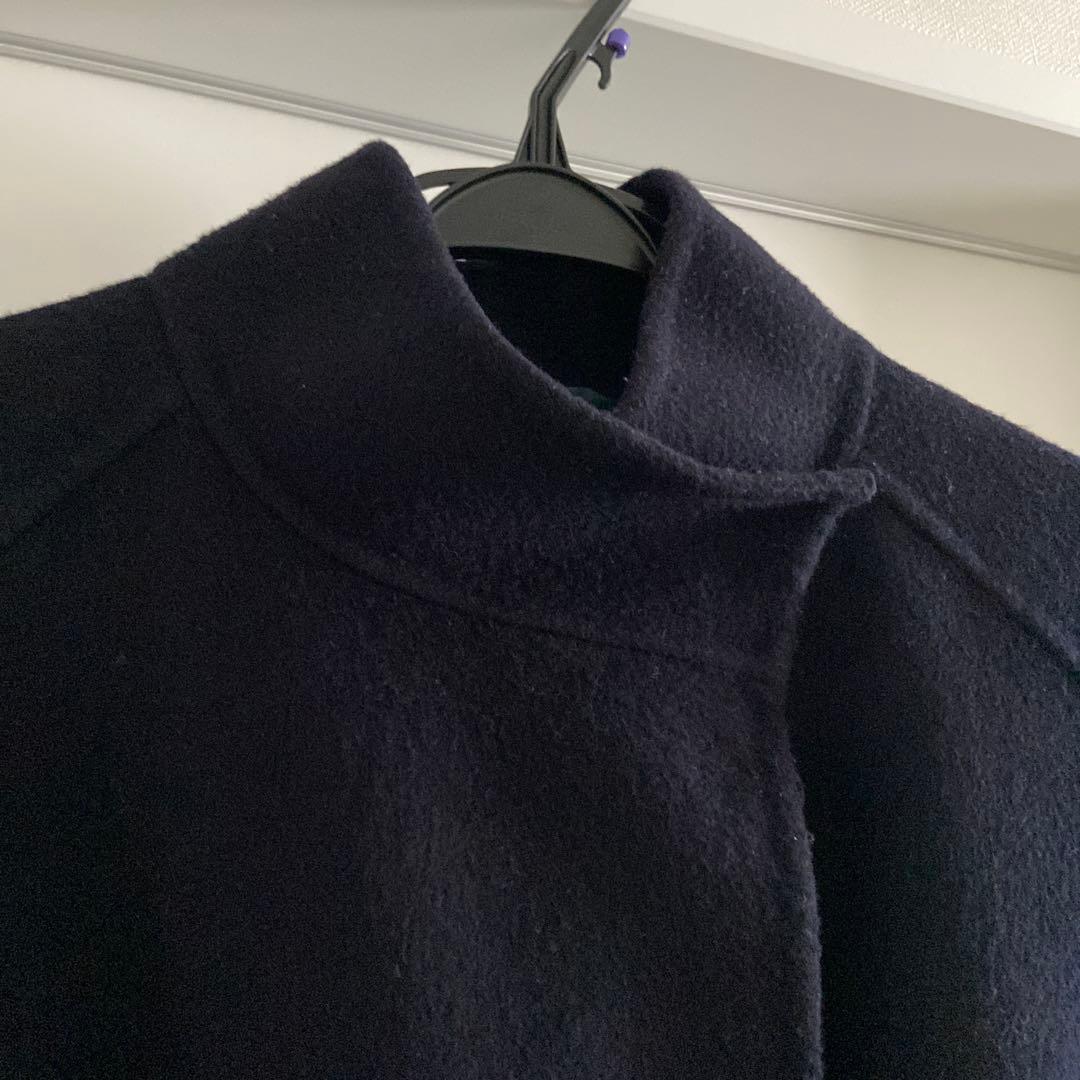 【トゥモローランド 】スーパーダブルフェイスベルテッドコート ネイビー34