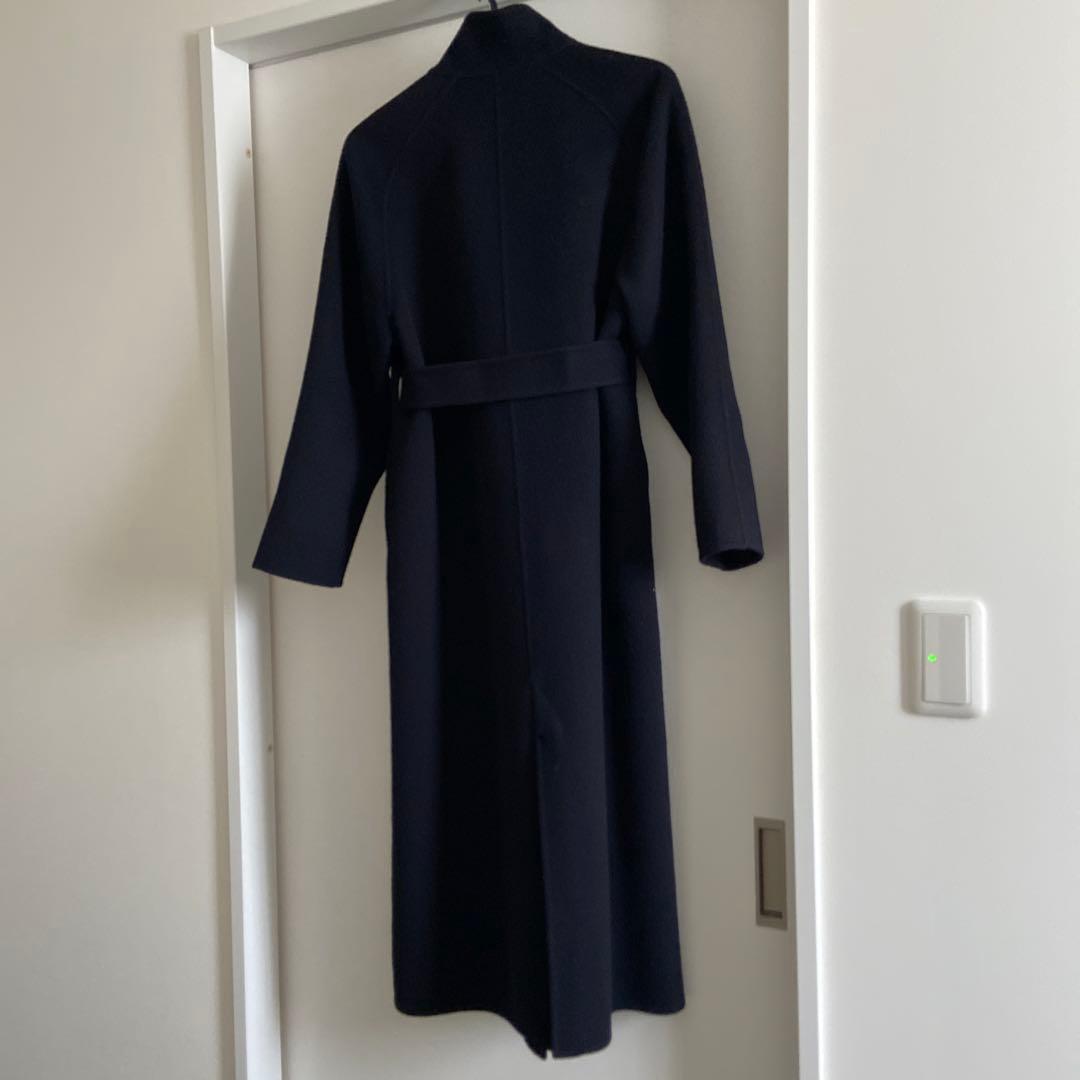 【トゥモローランド 】スーパーダブルフェイスベルテッドコート ネイビー34