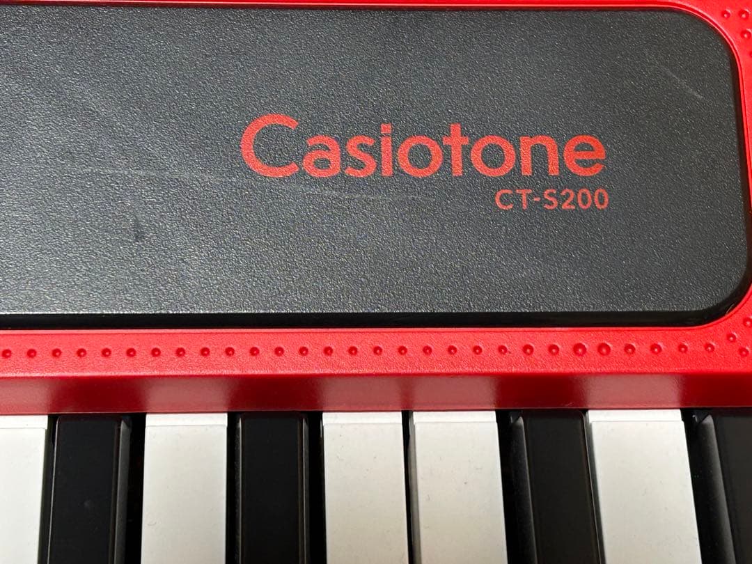 カシオトーン2022年製【CASIO CT-S200キーボード赤61鍵盤】電池付