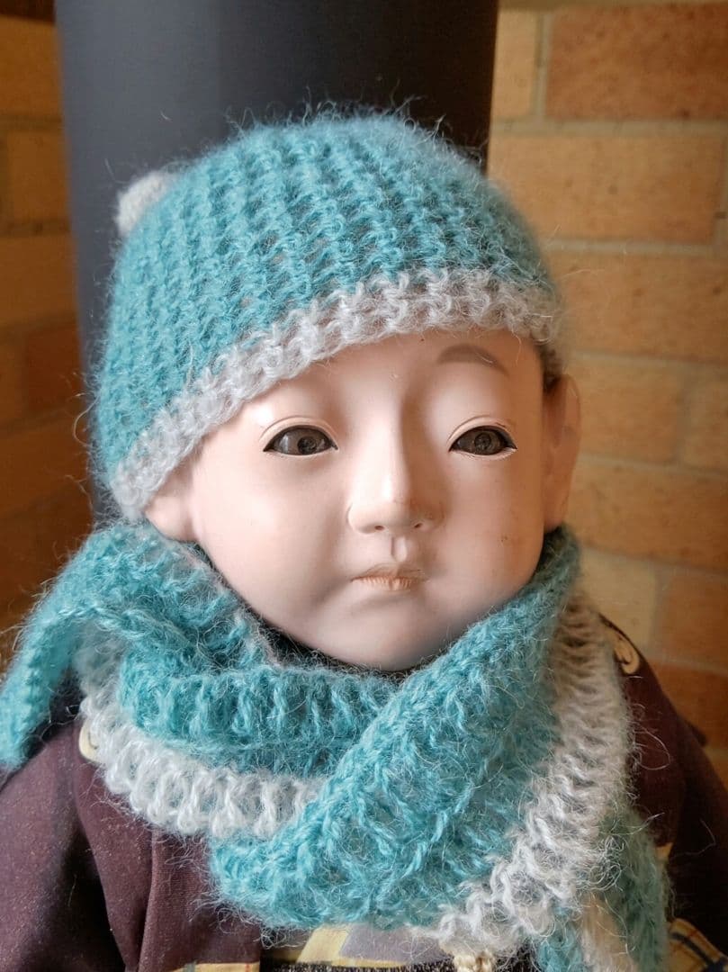 極上 大正時代 逸品　市松人形 男の子 お印 紋付き お手入れ済み