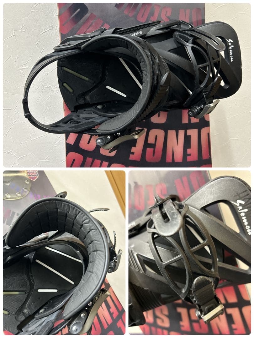 中古品　SALOMON 150cmスノーボード3点セット(A-09)