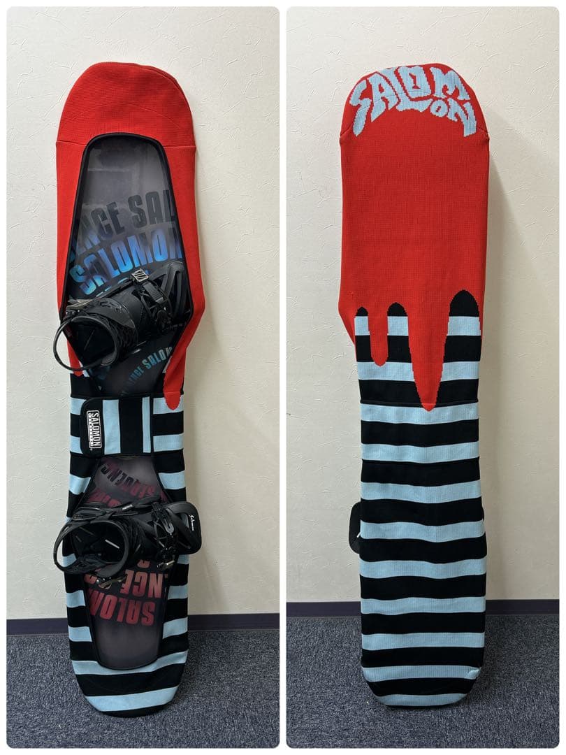 中古品　SALOMON 150cmスノーボード3点セット(A-09)