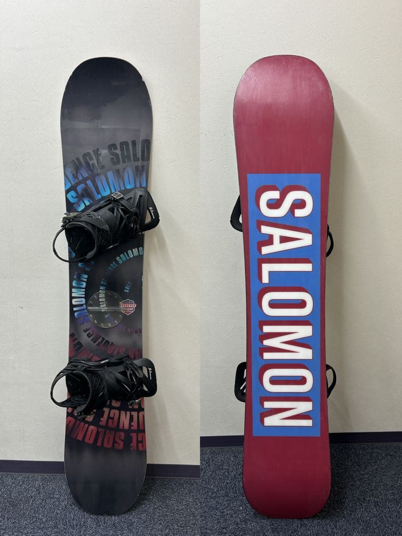 中古品　SALOMON 150cmスノーボード3点セット(A-09)