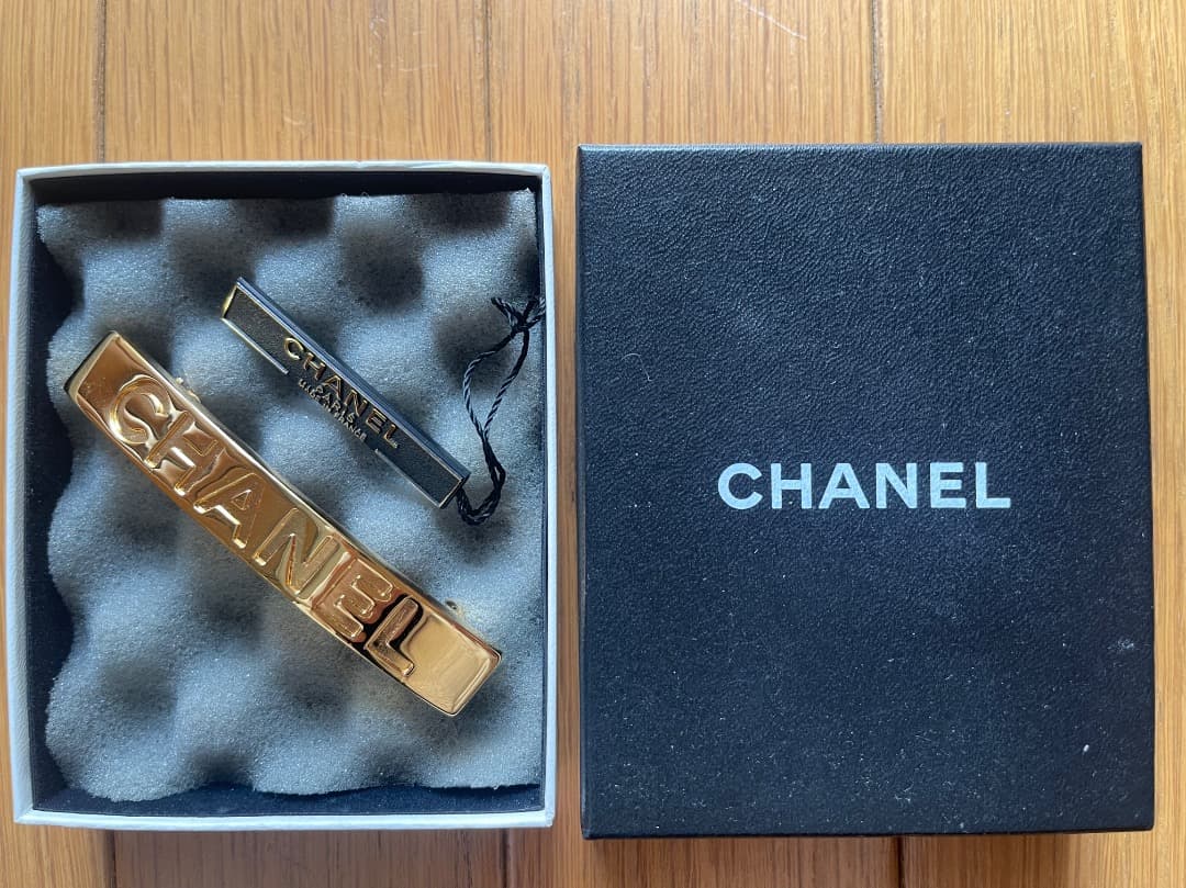 美品 シャネル バレッタ ゴールド ヘアピン ヘアアクセサリー CHANEL