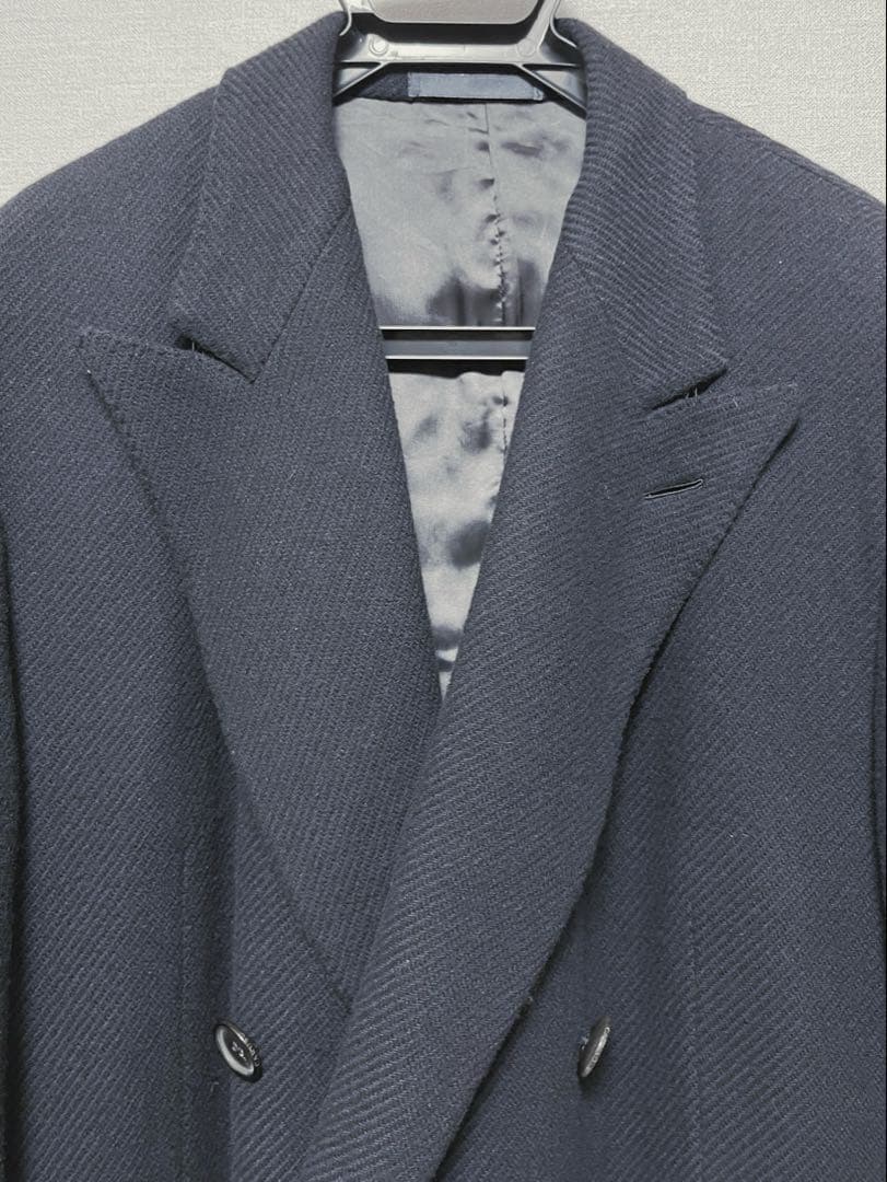 カルーゾ　Caruso ダブルブレスト チェスターコート 50 ネイビー