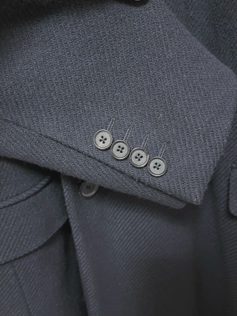 カルーゾ　Caruso ダブルブレスト チェスターコート 50 ネイビー