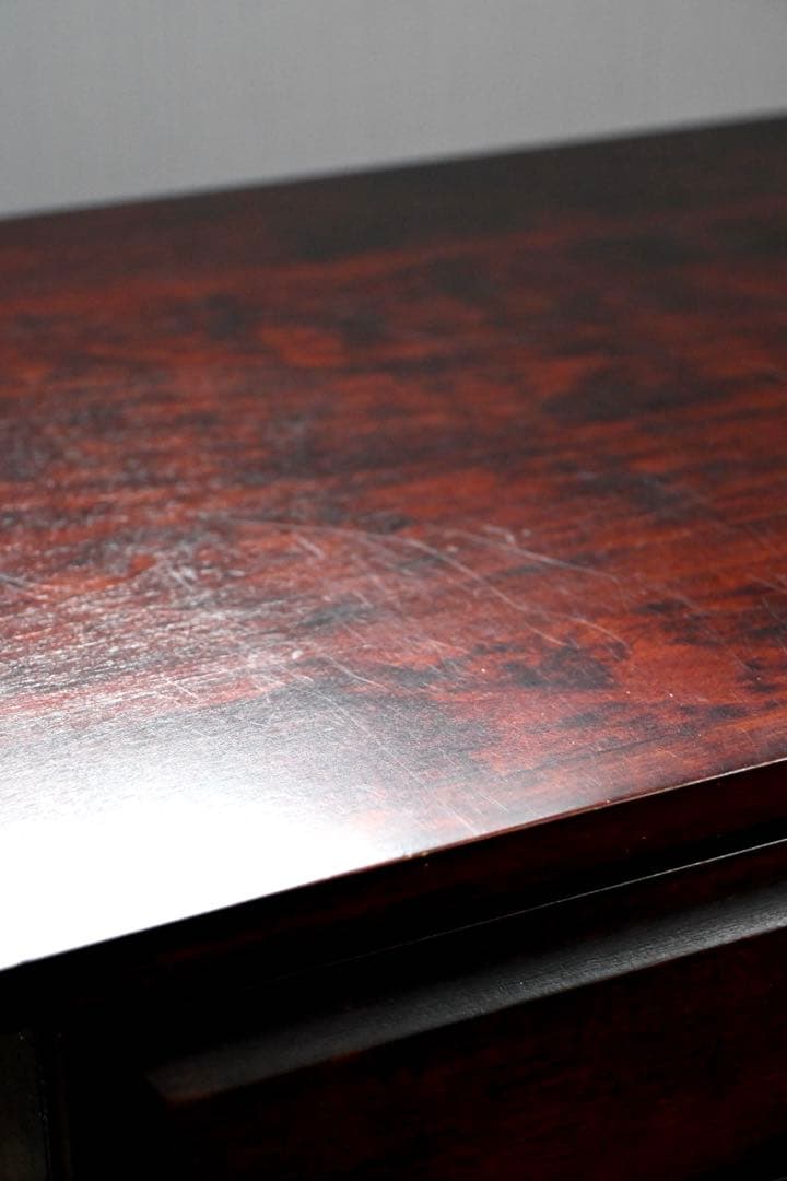 直接引取り可　民芸家具　ダークブラウン6段チェスト