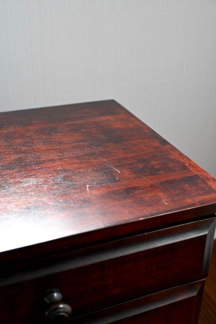 直接引取り可　民芸家具　ダークブラウン6段チェスト