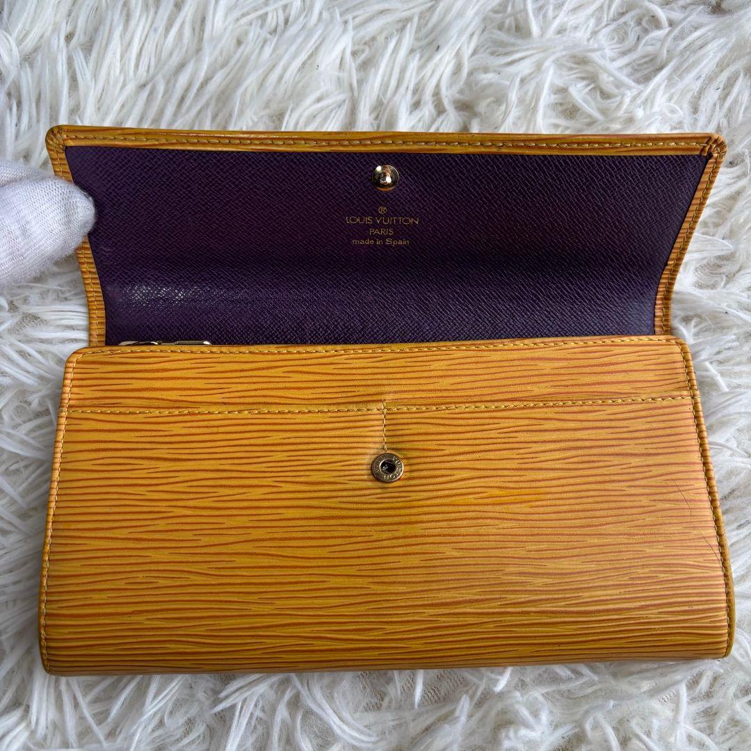 【希少 美品】ルイヴィトン　エピ　ポシェット ポルトモネ クレディ　イエロー系
