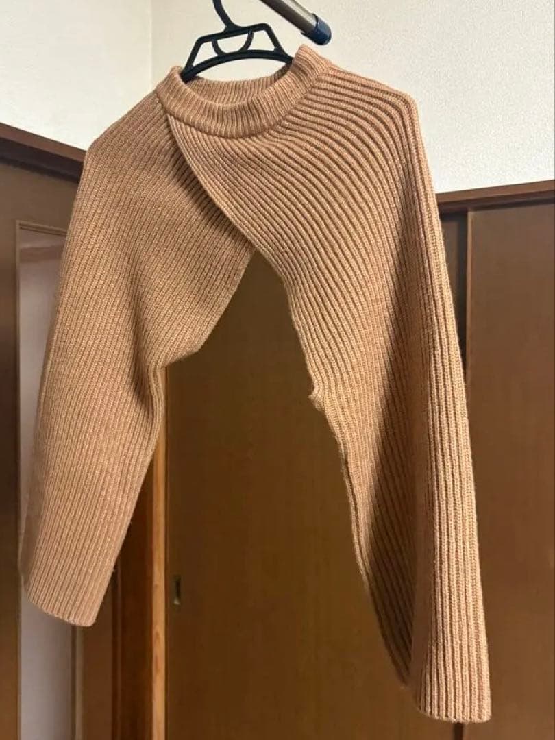 トップス HYKE RIBBED KNIT WOOL SHRUG