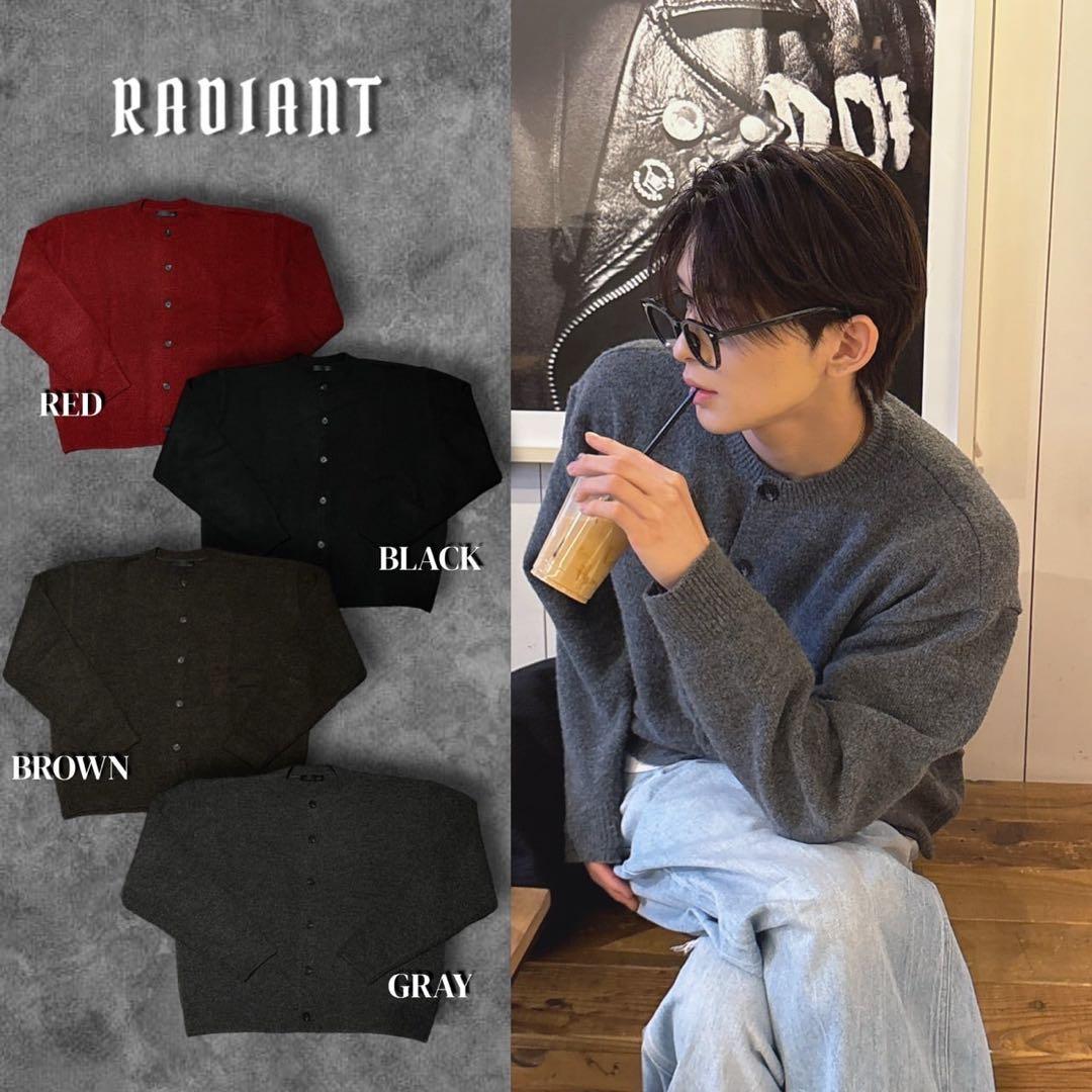 トップス RADIANT Cropped round cardigan