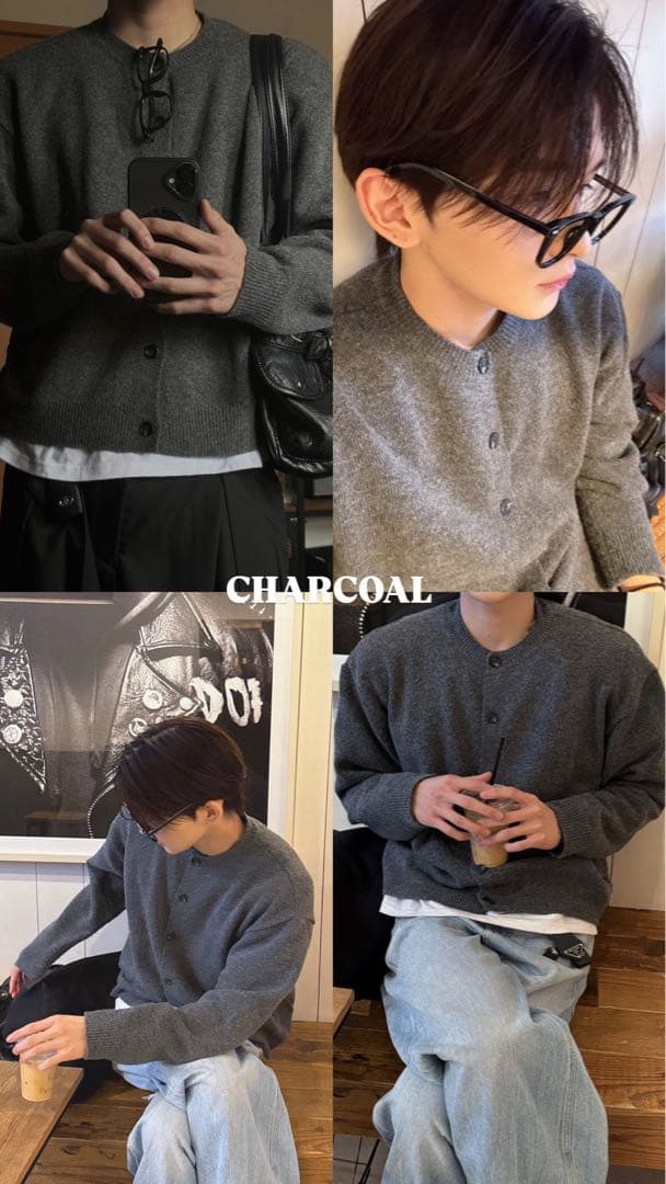 トップス RADIANT Cropped round cardigan